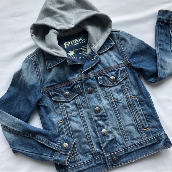 boys denim jacket with hoodie